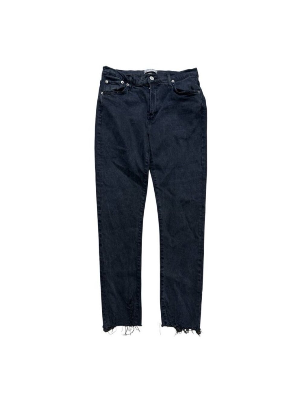 AGOLDE Toni High Rise Skinny Jeans Women’s 28 Black Raw Hem Stretch
